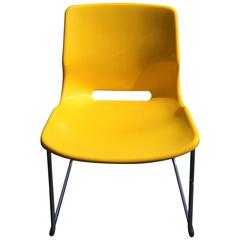 Retro Signed Overman Yellow Side Chair