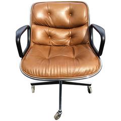 Charles Pollock for Knoll Executive Office Desk Chair in Leather