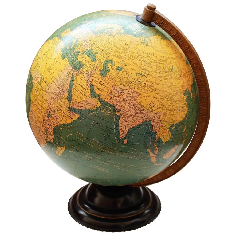 George F Cram Terrestrial Glass Illuminated Globe For Sale at 1stDibs |  george f cram globe age, globe for sale, george cram globe