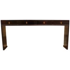 Fine Black Lacquer Console Table 3