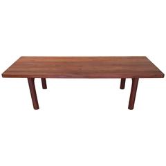Danish Modern Solid Teak Bench 11