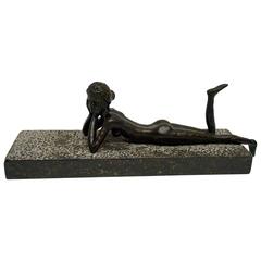 Bronze Lying Female Nude Sculpture 11
