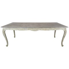 French Louis XV Style Painted Dining Table