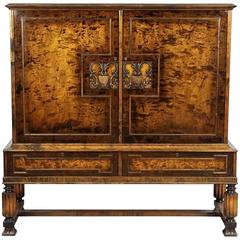 Swedish Grace Cabinet Art Deco Flame Birch, 1920s