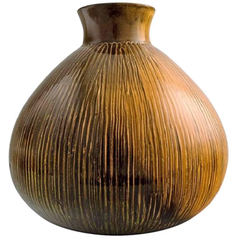 Large Kähler, Denmark, Svend Hammershøi/Hammershoi, Glazed Floor Vase