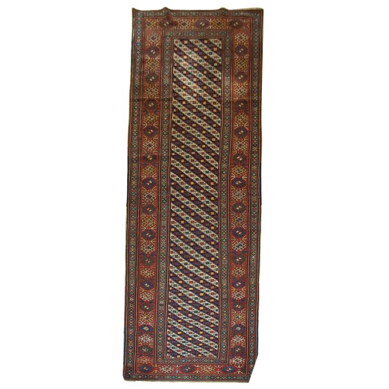 Antique Caucasian Shirvan Runner From The South Eastern Caucasus Antique Caucasian Shirvan Runner From The South Eastern Caucasus Circa 1890