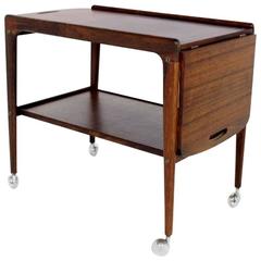 Vintage "Thea" Serving Cart Designed by Yngve Ekström for Swedese in Rosewood