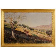 19th Century Italian Landscape Painting Signed and Dated 1899