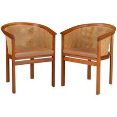 1980s Rud Thygesen and Johnny Sørensen Mahogany Model 7703 King Series Armchairs 4