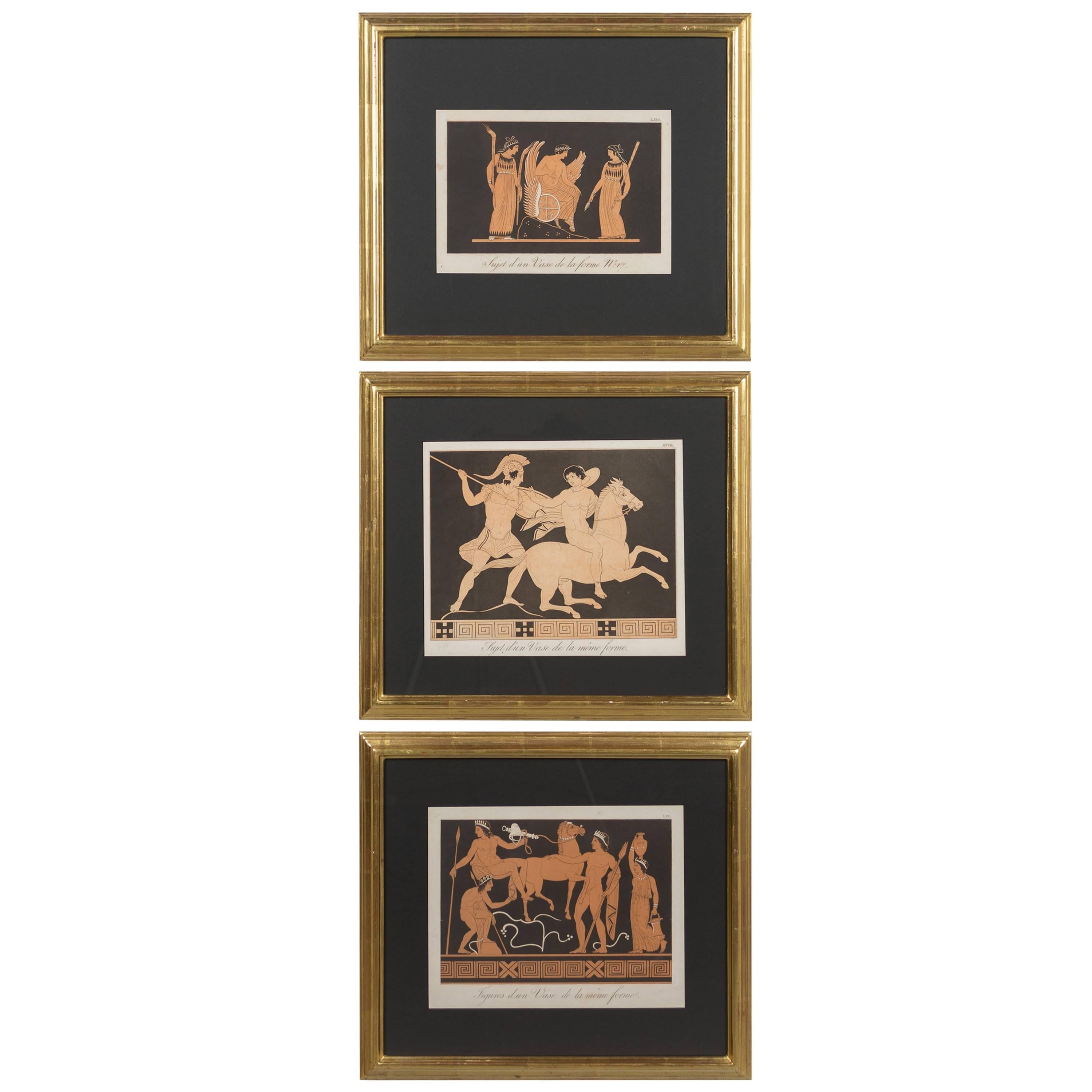 Set of Three 19th Century Classical Greek Prints