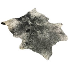 Black and White Speckled Cowhide Rug
