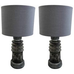 Pair of Small Ceramic Isolant Lamps