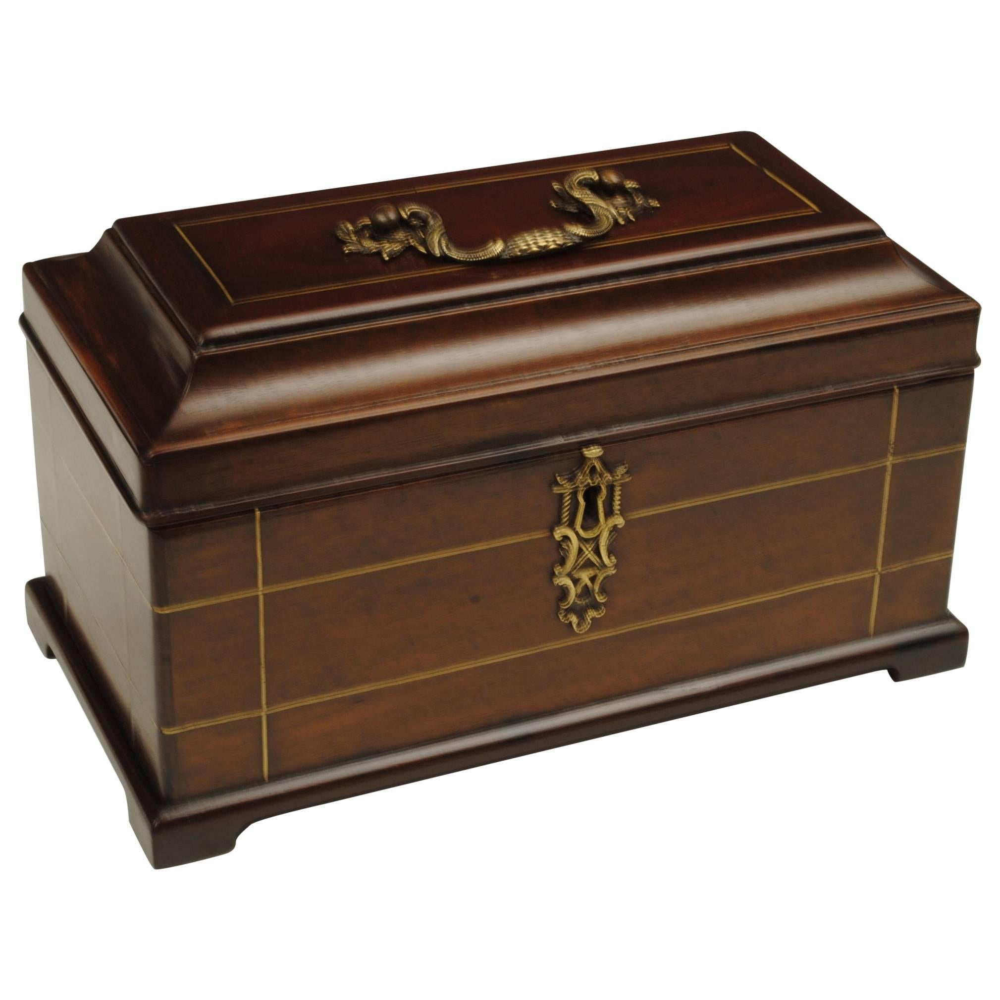 Mahogany Tea Caddy in the Manner of Joh Channon