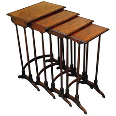 Fine Quartetto Nest of Mahogany Tables