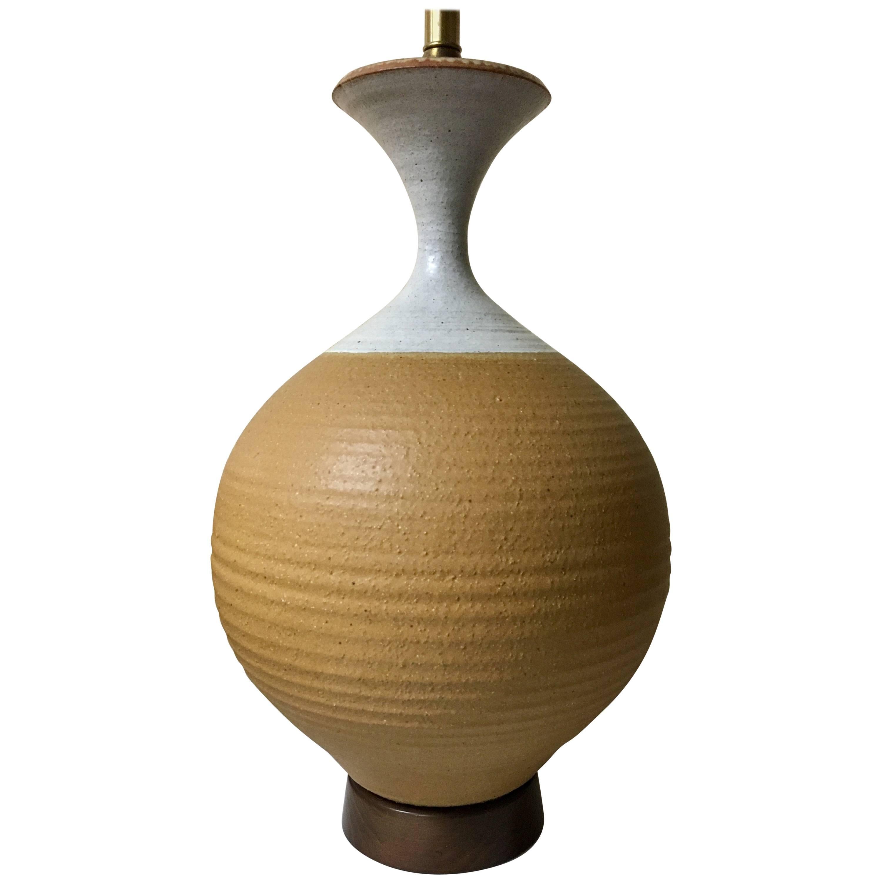 Monumental Mid-Century Pottery Lamp by Bob Kinzie Studio Pottery
