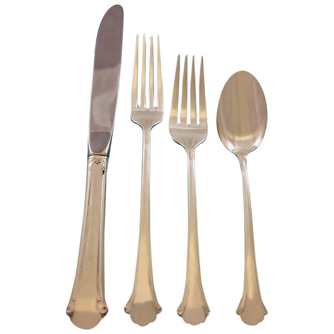 Chippendale by Towle Set di posate in argento Sterling 6 Servizio Luncheon 24 Pezzi in vendita