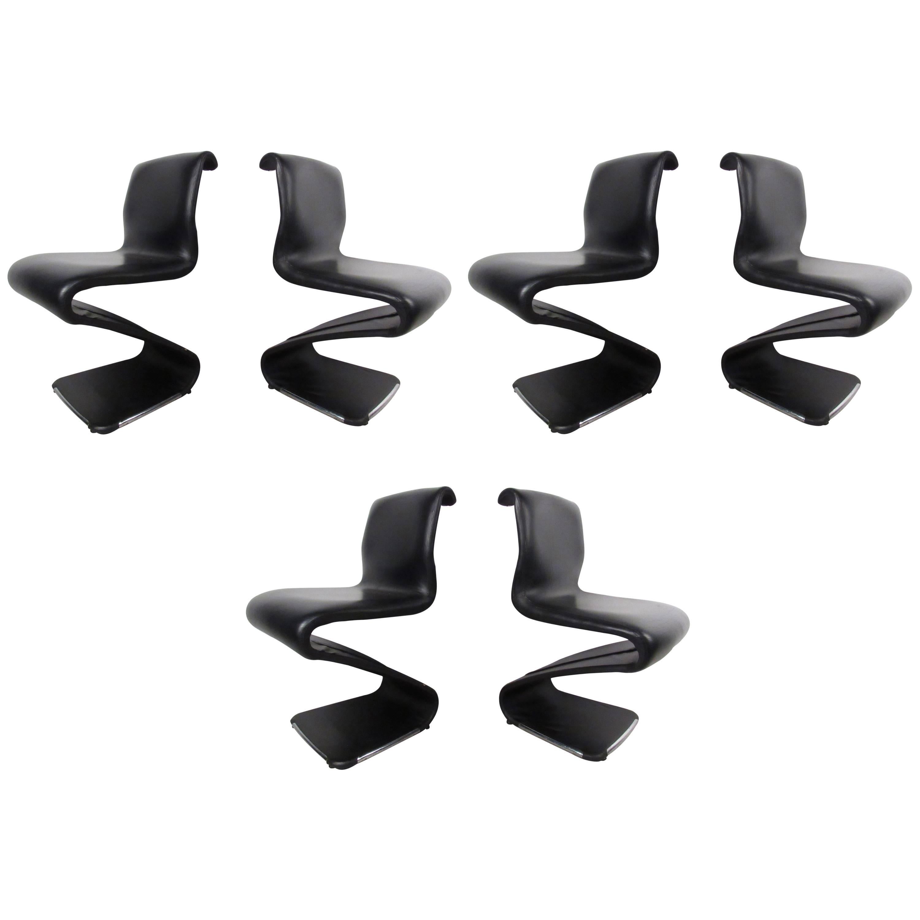 Set of 6 Vintage Z Chairs by Gastone Rinaldi for RIMA