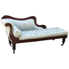 19th Century West Indies Jamaican Regency Mahogany Upholstered Recamier