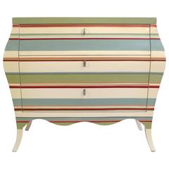 Custom Painted Contemporary Bombe Chest