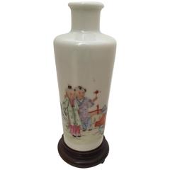 Early 20th Century Hongxian Mark Chinese Early Republic Famille Rose Vase