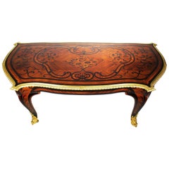 French, 19th Century, Louis XV Style Kingwood and Tulipwood Ormolu-Mounted Table