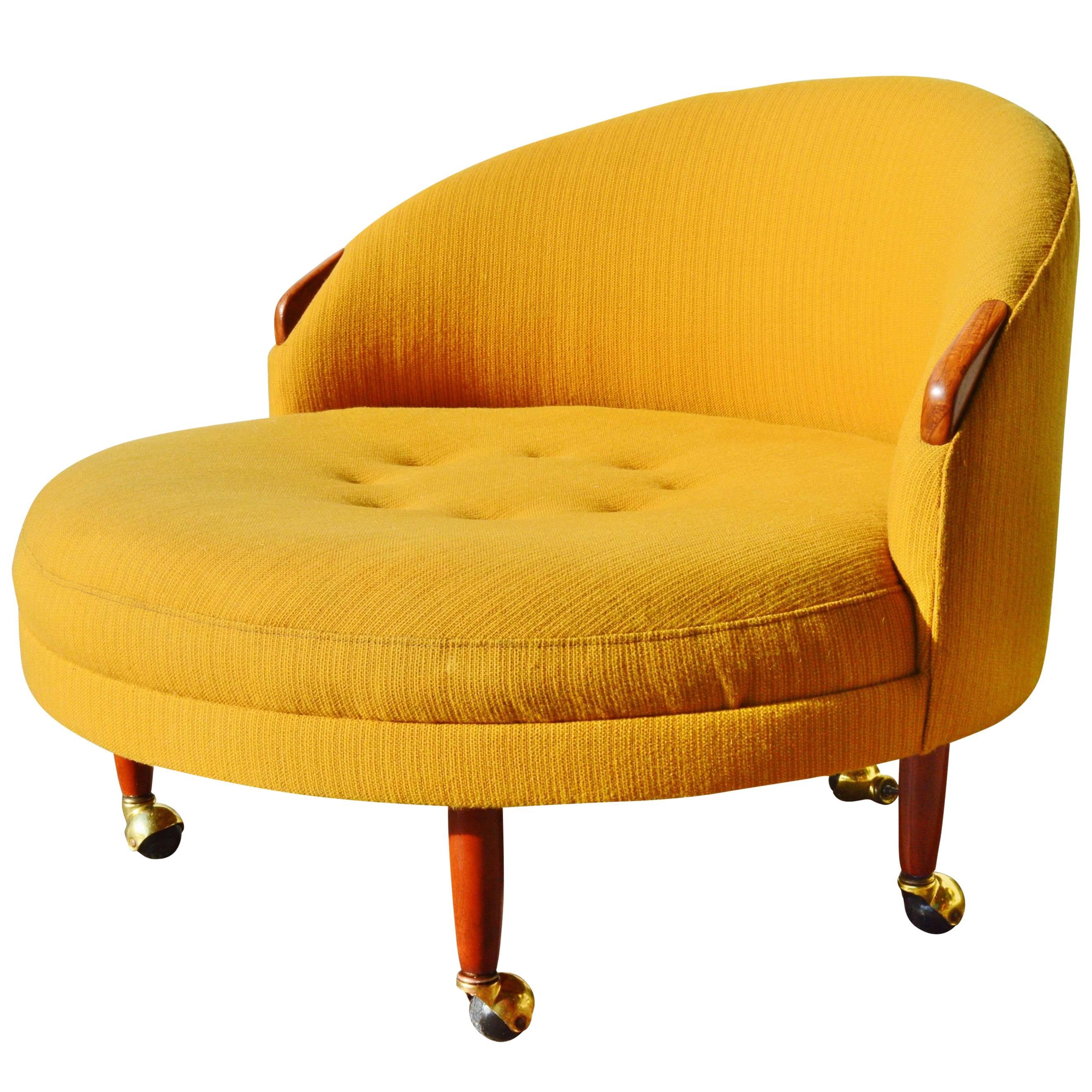 Adrian Pearsall Havana Round Chair with Armrests and Legs ‘Craft Associates’