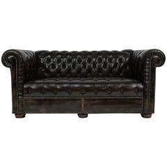Leather Chesterfield Tufted Sofa or Loveseat