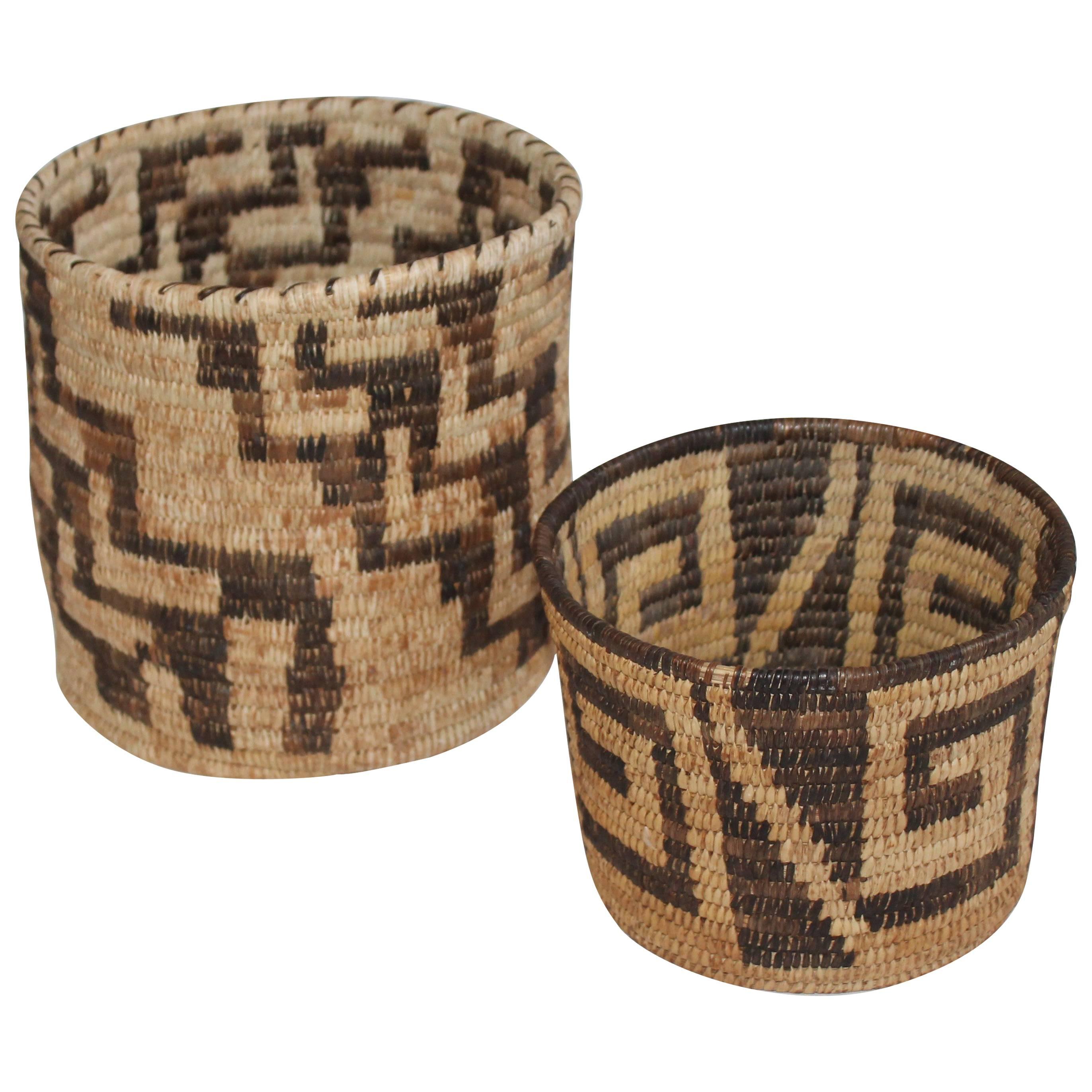 Two Papago Indian Baskets