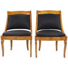 Beautiful Biedermeier Period Gondola Chairs, Rhineland, circa 1840-1850 12