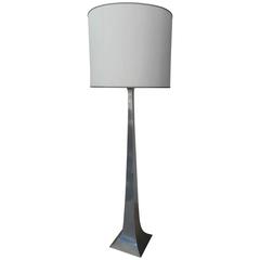 1970s "Pyramid" Silver Plated Floor Lamp by Tonello & Grillo