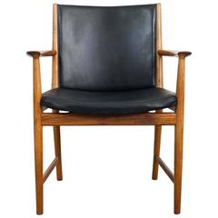 1960s Midcentury Danish Kai Lyngfeldt Larsen Rosewood and Leather Armchair