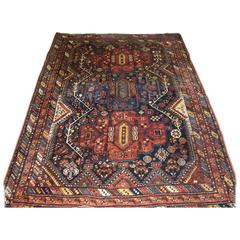 Antique South West Persian Khamseh Tribal Rug of Beautiful Design, circa 1900