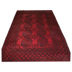 Old Afghan Village Rug of Traditional Design