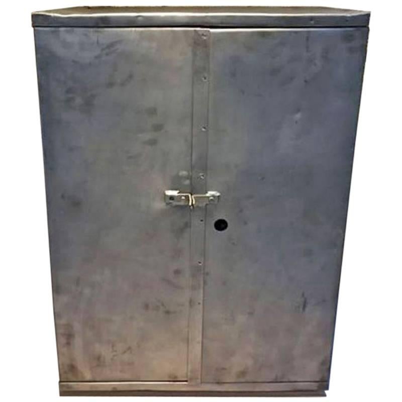 Original Vintage Industrial Steel European Cabinet