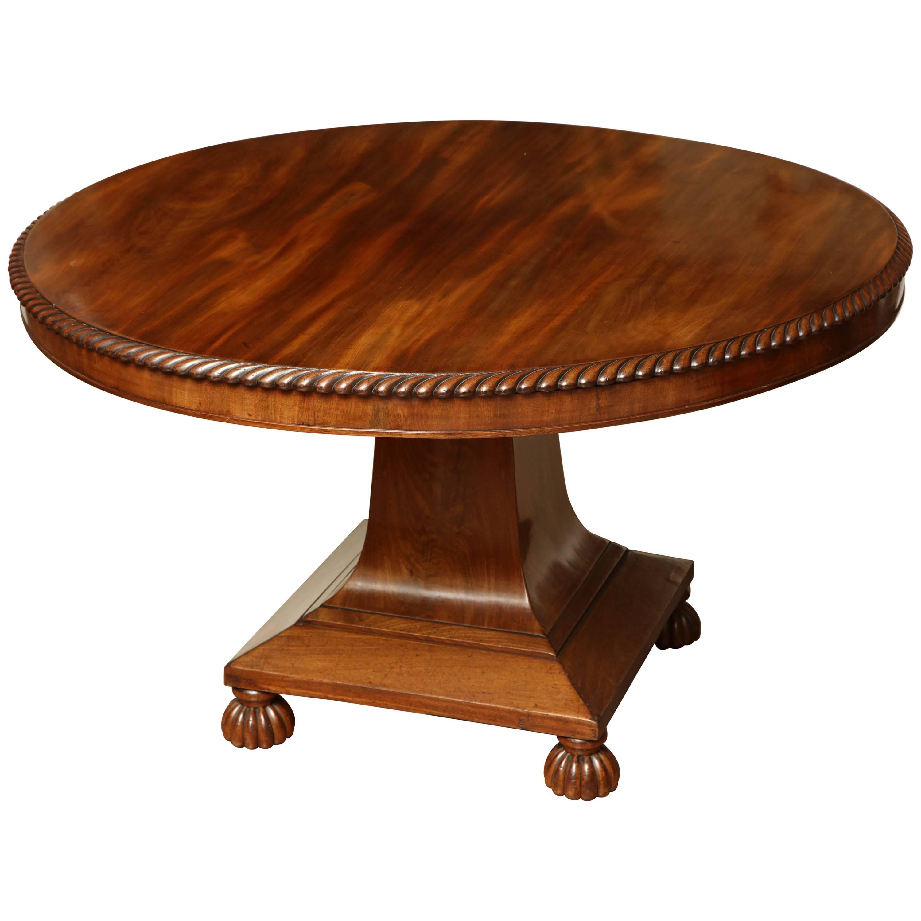 Exceptional, English Regency, Mahogany Center Table For Sale