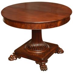 Mid-19th Century Continental, Mahogany Center Table