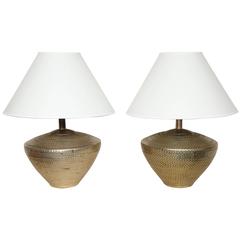 Pair of Mid-Century Silver Plate Lamps 6