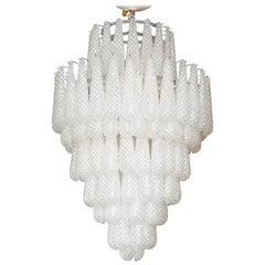 Custom Large Murano Honeycomb Glass Chandelier