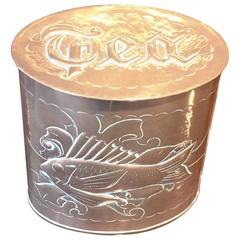 Copper Repousse Tea Caddy by Herbert Dyer of Mousehole