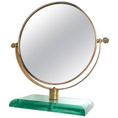 Wonderful Vanity Mirror by Gio Ponti Attributed to Fontana Arte, 1930s-1940s