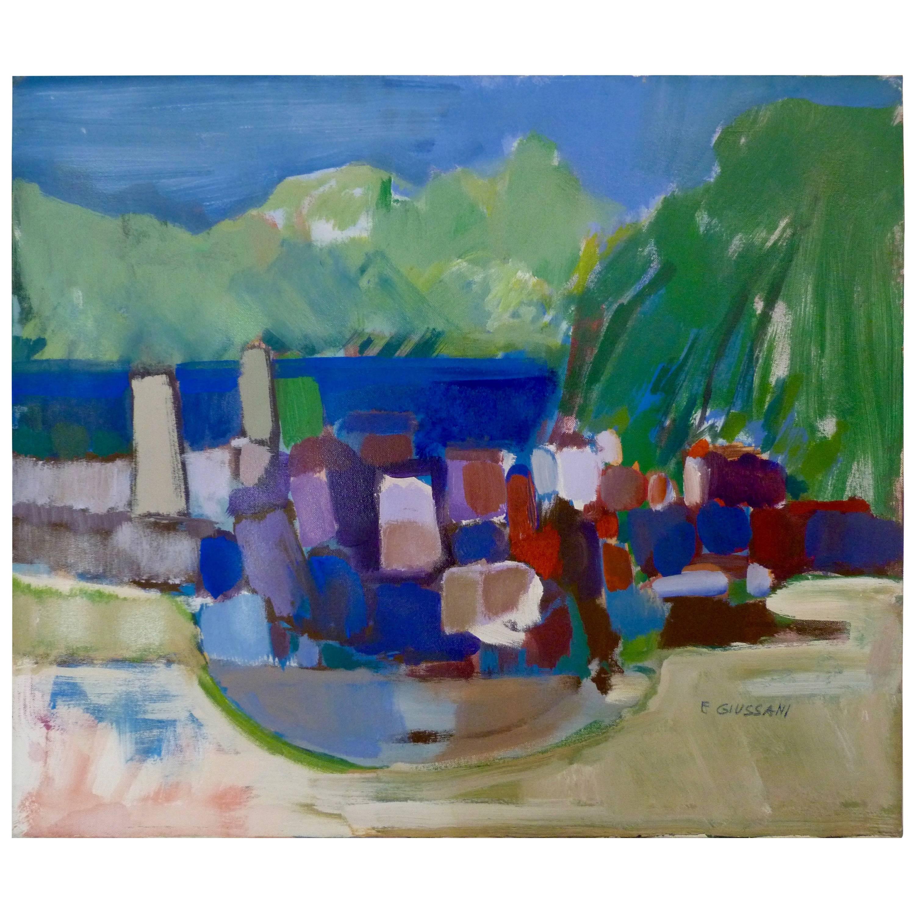 Enrico Giussani 'Italian, Gorgonzola 1938' "Colori Di Luino" 1972 For Sale