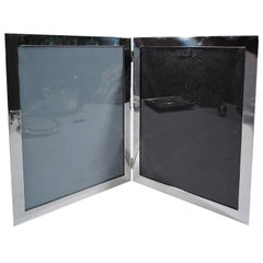 American Sterling Silver Double Diptych Picture Frame
