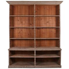 Antique Pine Open Bookcase 