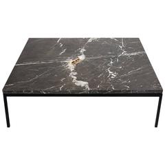 FOUND Coffee Table in Black Marble and Black Steel 3