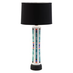 1960's Mosaic Tile Large Table Lamp