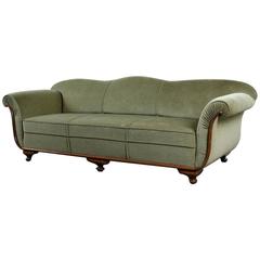 Art Deco Velvet Sofa