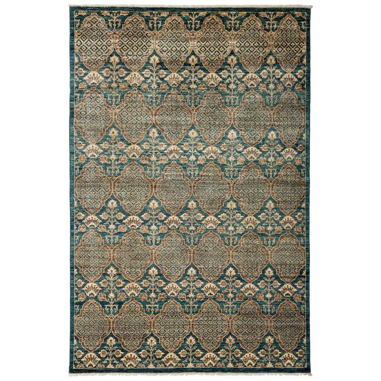 Blue Eclectic Area Rug For Sale at 1stdibs
