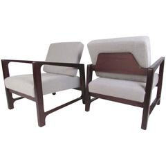 Pair of Stylish Harvey Probber Lounge Chairs 4