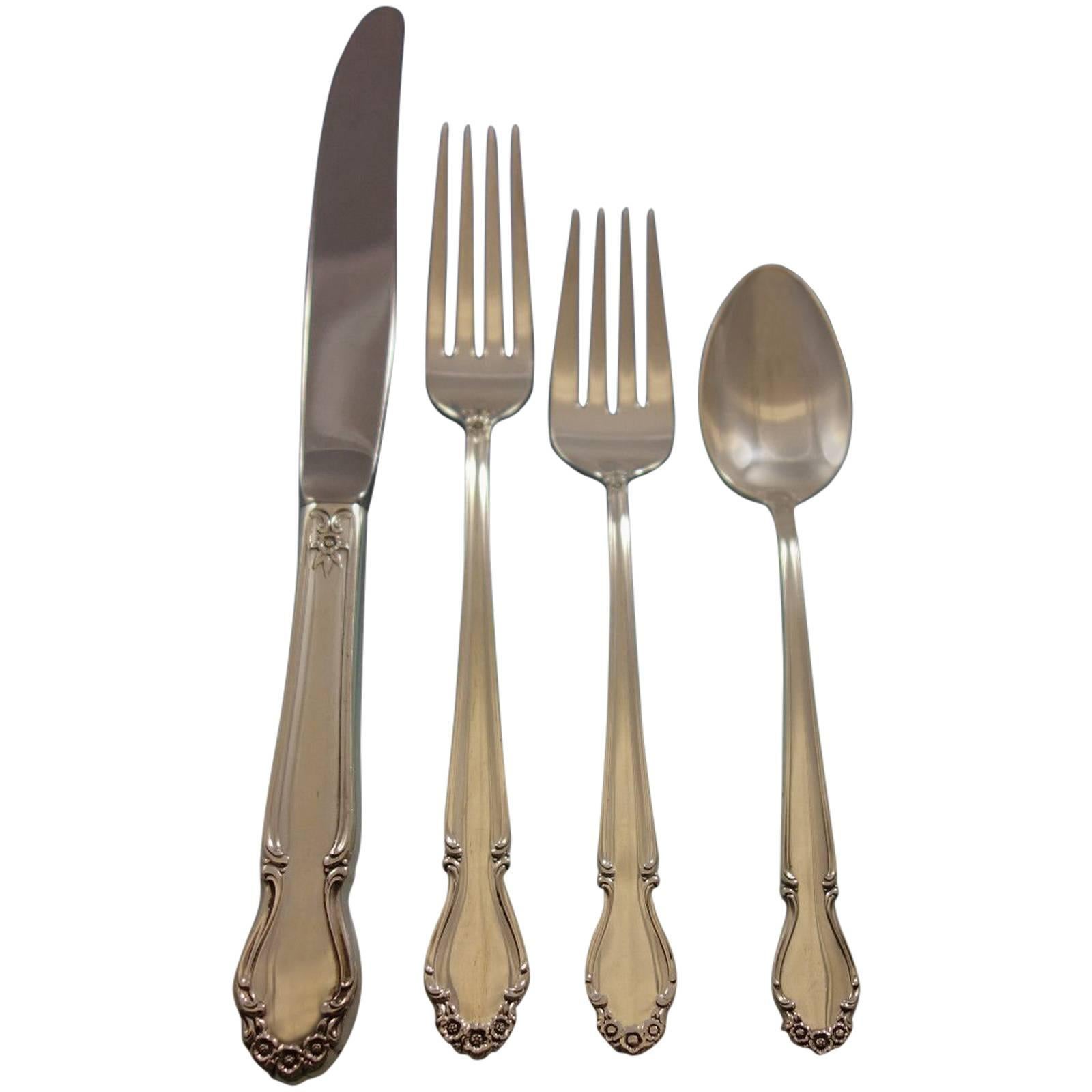 Wild Rose by International Sterling Cocktail Fork 5 1//2/"