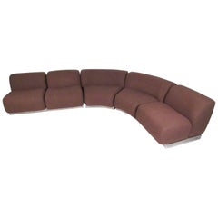 Modern Sectional Sofa in the Style of Milo Baughman
